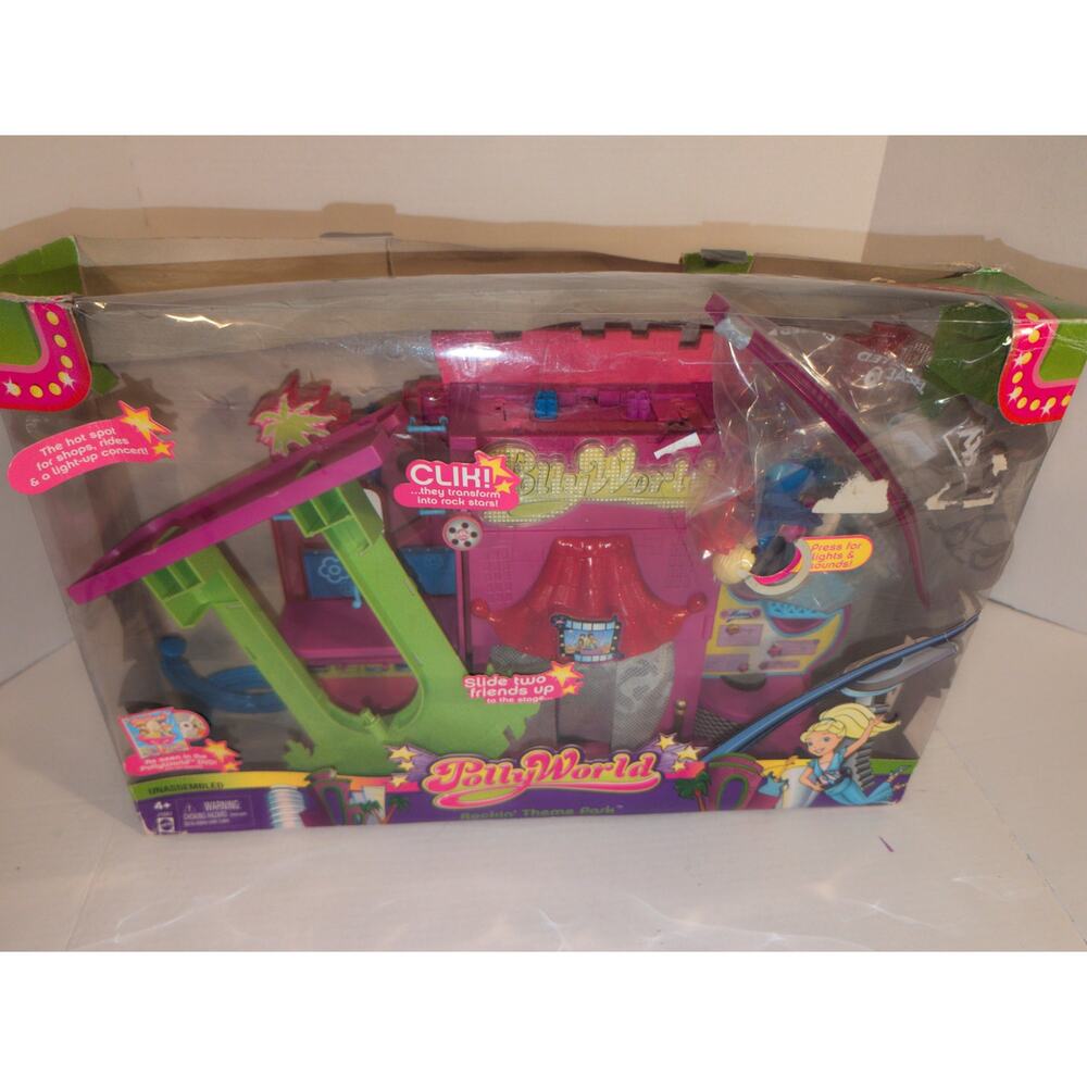 Polly Pocket Polly World Rockin' Theme Park Playset Lights Sounds Near Complete - Picture 8 of 9